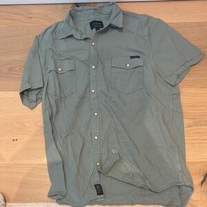 American Eagle Outfitters Casual Sage Button-Down Shirt